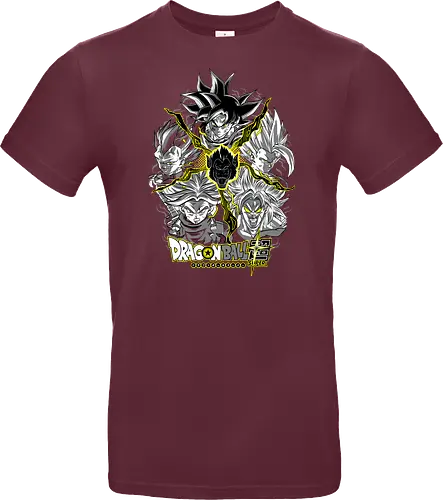 Super Saiyans - super saiyans, dragon ball z, goku super saiyan, gohan super saiyan, vegeta super saiyan, trunks super saiyan, broly super saiyan, saiyan warriors, shonen anime, anime art - Standard T-Shirt
