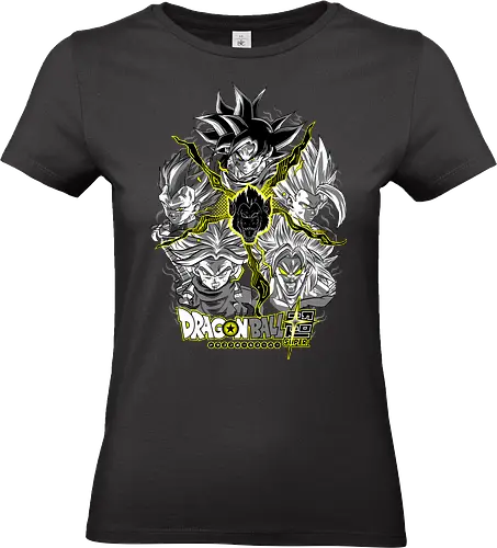 Super Saiyans - super saiyans, dragon ball z, goku super saiyan, gohan super saiyan, vegeta super saiyan, trunks super saiyan, broly super saiyan, saiyan warriors, shonen anime, anime art - Standard T-Shirt (Frauen)
