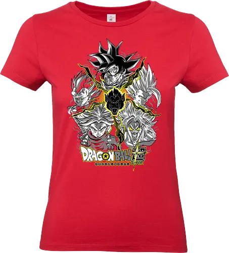 Super Saiyans - super saiyans, dragon ball z, goku super saiyan, gohan super saiyan, vegeta super saiyan, trunks super saiyan, broly super saiyan, saiyan warriors, shonen anime, anime art - Standard T-Shirt (Frauen)