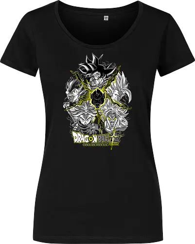 Super Saiyans - super saiyans, dragon ball z, goku super saiyan, gohan super saiyan, vegeta super saiyan, trunks super saiyan, broly super saiyan, saiyan warriors, shonen anime, anime art - Damen T-Shirt