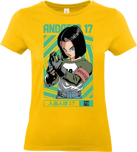 Android 17 - dragon ball z, android 17, cyborg fighter, anime character, shonen anime, manga anime, japanese anime, anime art, otaku style - Standard T-Shirt (Frauen)