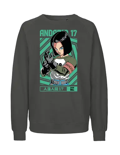 Android 17 - dragon ball z, android 17, cyborg fighter, anime character, shonen anime, manga anime, japanese anime, anime art, otaku style - Fairtrade Sweatshirt