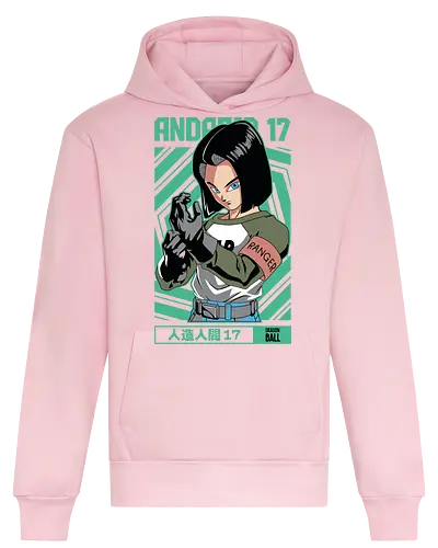 Android 17 - dragon ball z, android 17, cyborg fighter, anime character, shonen anime, manga anime, japanese anime, anime art, otaku style - Heavyweight Hoodie