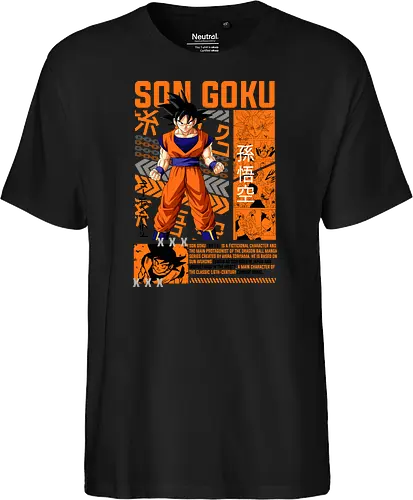 Son Goku - dragon ball z, son goku, goku, anime hero, saiyan warrior, shonen anime, manga anime, japanese anime, anime art - Fairtrade T-Shirt