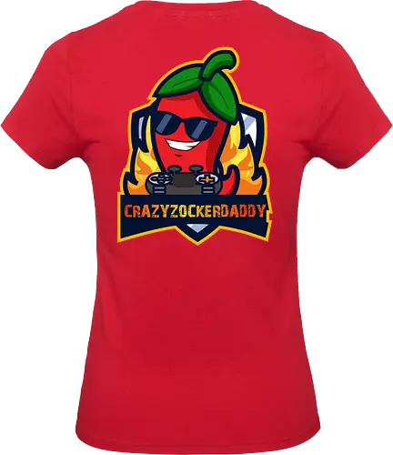 Crazyzockerdaddy - gaming, gamer, zocken, nerd, humor, lustig, spruch, illustration, design, fun - Standard T-Shirt (Frauen)
