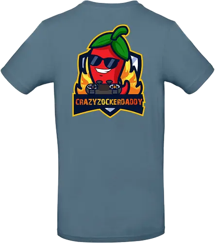 Crazyzockerdaddy - gaming, gamer, zocken, nerd, humor, lustig, spruch, illustration, design, fun - Standard T-Shirt