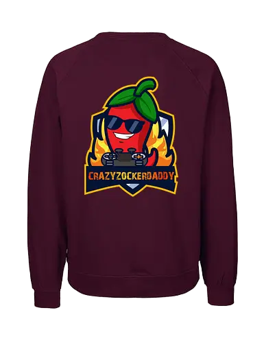 Crazyzockerdaddy - gaming, gamer, zocken, nerd, humor, lustig, spruch, illustration, design, fun - Fairtrade Sweatshirt