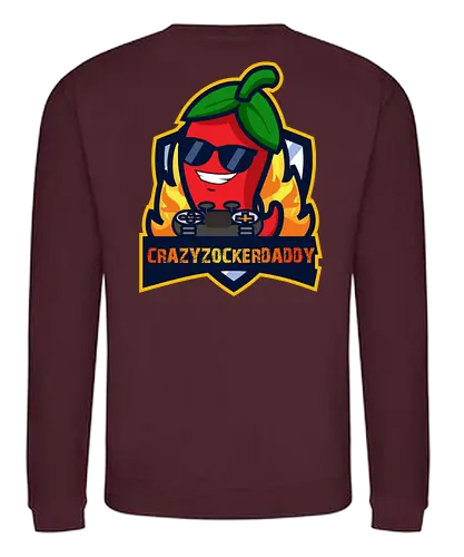Crazyzockerdaddy - gaming, gamer, zocken, nerd, humor, lustig, spruch, illustration, design, fun - Sweatshirt