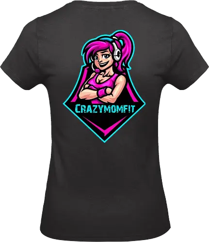 Crazymomfit - gaming, gamer, zocken, nerd, humor, lustig, spruch, illustration, design, fun - Standard T-Shirt (Frauen)