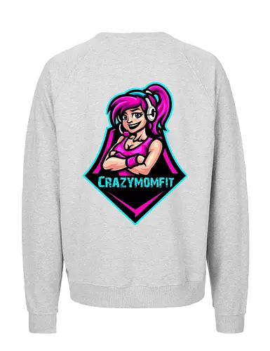 Crazymomfit - gaming, gamer, zocken, nerd, humor, lustig, spruch, illustration, design, fun - Fairtrade Sweatshirt