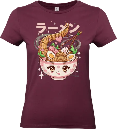 Cute Kawaii Ramen - food, ramen, noodles, japan, japanese, kanji, anime, manga, geek, ramen noodles, funny - Standard T-Shirt (Frauen)