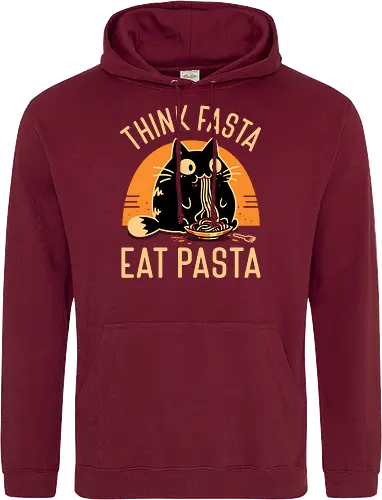 Think Fasta Eat Pasta - Funny Hungry Cat