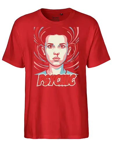 Psychic Power - psychic power shirt, retro sci-fi t-shirt, telekinesis graphic tee, 80s supernatural clothing, nosebleed girl design, mental power apparel, vintage mystery t-shirt, synthwave sci-fi top, psychic girl art, paranormal thriller merch, eleven inspired clothing, retro energy waves graphic, distressed sci-fi shirt, alternative 80s fashion, geek culture streetwear, supernatural fan gift, cosmic energy t-shirt, pop culture hero tee, powerful girl graphic - Fairtrade T-Shirt
