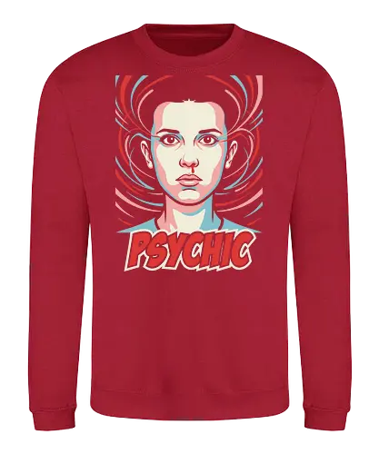 Psychic Power - psychic power shirt, retro sci-fi t-shirt, telekinesis graphic tee, 80s supernatural clothing, nosebleed girl design, mental power apparel, vintage mystery t-shirt, synthwave sci-fi top, psychic girl art, paranormal thriller merch, eleven inspired clothing, retro energy waves graphic, distressed sci-fi shirt, alternative 80s fashion, geek culture streetwear, supernatural fan gift, cosmic energy t-shirt, pop culture hero tee, powerful girl graphic - Sweatshirt