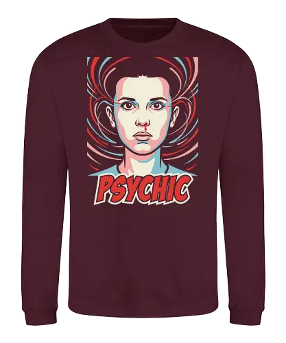 Psychic Power - psychic power shirt, retro sci-fi t-shirt, telekinesis graphic tee, 80s supernatural clothing, nosebleed girl design, mental power apparel, vintage mystery t-shirt, synthwave sci-fi top, psychic girl art, paranormal thriller merch, eleven inspired clothing, retro energy waves graphic, distressed sci-fi shirt, alternative 80s fashion, geek culture streetwear, supernatural fan gift, cosmic energy t-shirt, pop culture hero tee, powerful girl graphic - Sweatshirt