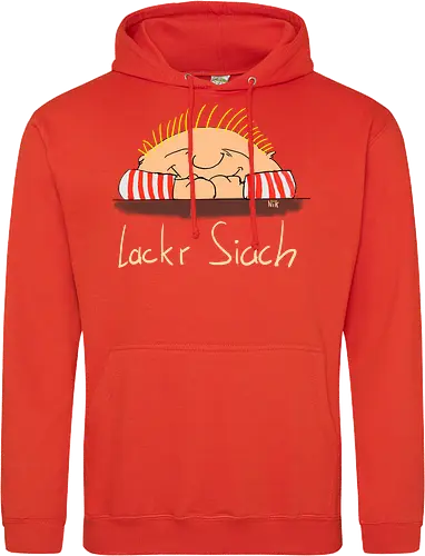 Lackr Siach, helle Schrift