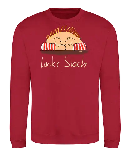 Lackr Siach, helle Schrift - Allgäu, albern - Sweatshirt