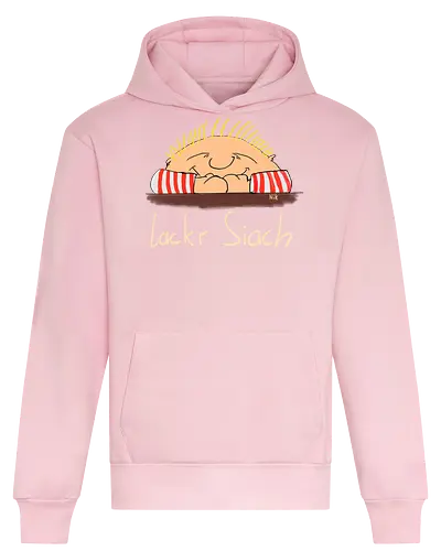 Lackr Siach, helle Schrift - Allgäu, albern - Heavyweight Hoodie