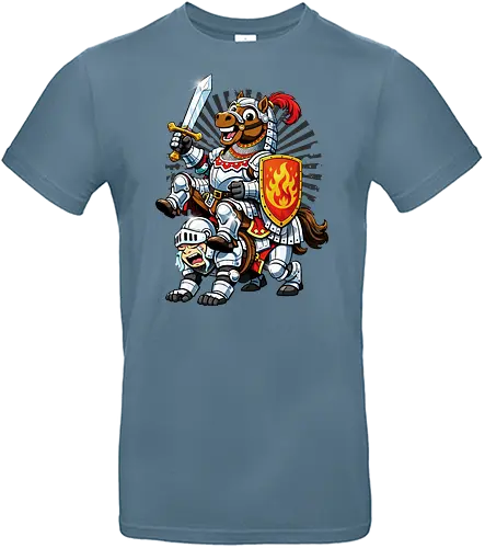 war horse gone wild - horse, fire, flame, illustration, year, zodiac, unicorn, myth, mythical, creature, monster, animal, angry, wild, beast - Standard T-Shirt