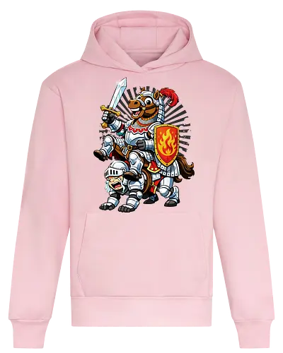 war horse gone wild - horse, fire, flame, illustration, year, zodiac, unicorn, myth, mythical, creature, monster, animal, angry, wild, beast - Heavyweight Hoodie