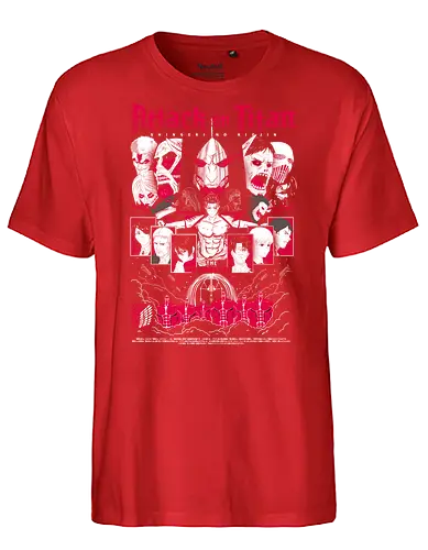 Attack titan - Attack, shingeki no kyojin, anime series, titan battle, dark anime, manga anime, japanese anime, anime art, otaku style - Fairtrade T-Shirt