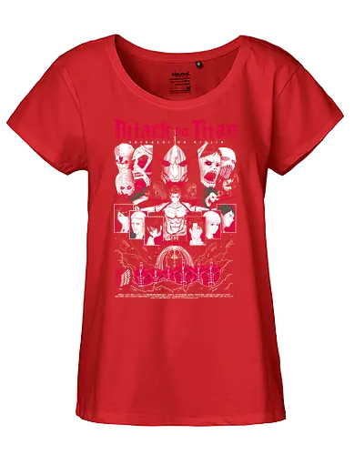 Attack titan - Attack, shingeki no kyojin, anime series, titan battle, dark anime, manga anime, japanese anime, anime art, otaku style - Fairtrade Girl Shirt
