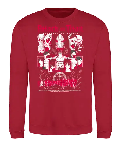 Attack titan - Attack, shingeki no kyojin, anime series, titan battle, dark anime, manga anime, japanese anime, anime art, otaku style - Sweatshirt