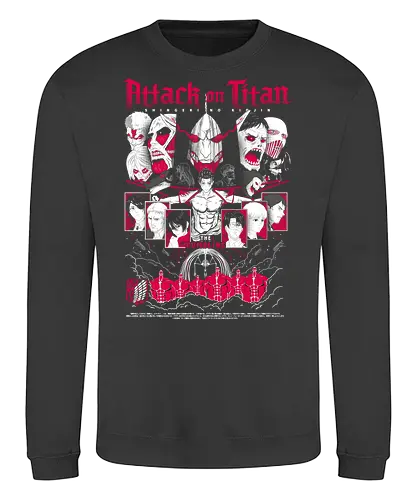 Attack titan - Attack, shingeki no kyojin, anime series, titan battle, dark anime, manga anime, japanese anime, anime art, otaku style - Sweatshirt