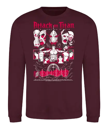 Attack titan - Attack, shingeki no kyojin, anime series, titan battle, dark anime, manga anime, japanese anime, anime art, otaku style - Sweatshirt