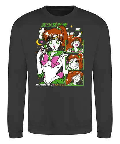 Sailor Jupiter - Sailor, sailor jupiter, makoto kino, lightning guardian, magical girl, shoujo anime, manga anime, japanese anime, anime art - Sweatshirt