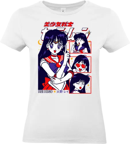 Sailor Mars - sailor, sailor mars, rei hino, fire guardian, magical girl, shoujo anime, manga anime, japanese anime, anime art - Standard T-Shirt (Frauen)