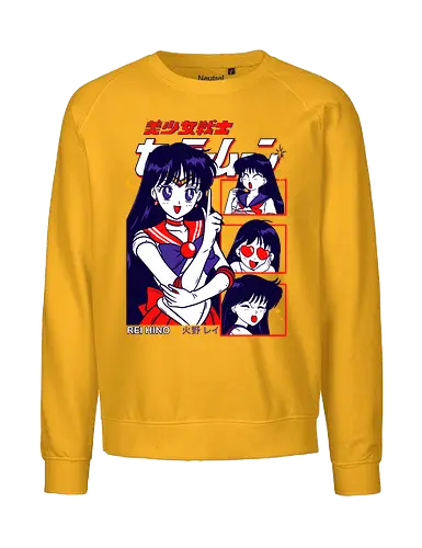 Sailor Mars - sailor, sailor mars, rei hino, fire guardian, magical girl, shoujo anime, manga anime, japanese anime, anime art - Fairtrade Sweatshirt