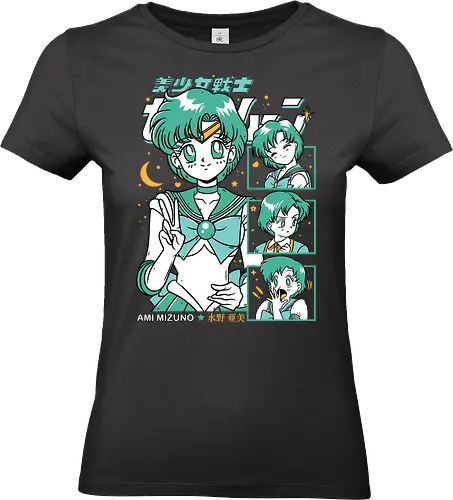 Sailor Mercury - sailor, sailor mercury, ami mizuno, water guardian, magical girl, shoujo anime, manga anime, japanese anime, anime art - Standard T-Shirt (Frauen)