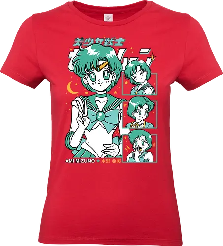 Sailor Mercury - sailor, sailor mercury, ami mizuno, water guardian, magical girl, shoujo anime, manga anime, japanese anime, anime art - Standard T-Shirt (Frauen)