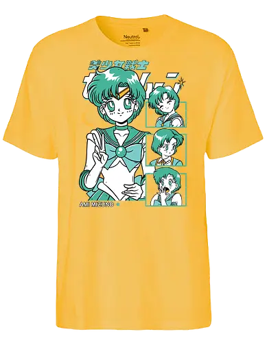 Sailor Mercury - sailor, sailor mercury, ami mizuno, water guardian, magical girl, shoujo anime, manga anime, japanese anime, anime art - Fairtrade T-Shirt