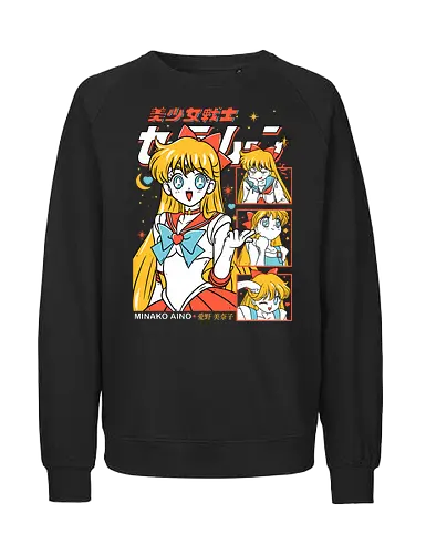 Sailor Venus - Sailor, sailor venus, minako aino, love guardian, magical girl, shoujo anime, manga anime, japanese anime, anime art - Fairtrade Sweatshirt