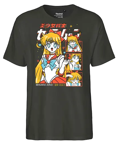 Sailor Venus - Sailor, sailor venus, minako aino, love guardian, magical girl, shoujo anime, manga anime, japanese anime, anime art - Fairtrade T-Shirt