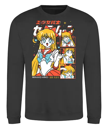 Sailor Venus - Sailor, sailor venus, minako aino, love guardian, magical girl, shoujo anime, manga anime, japanese anime, anime art - Sweatshirt