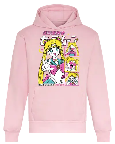 Sailor Usagi Moon - sailor, usagi tsukino, magical girl, classic anime, anime girl, shoujo anime, manga anime, japanese anime, anime art - Heavyweight Hoodie