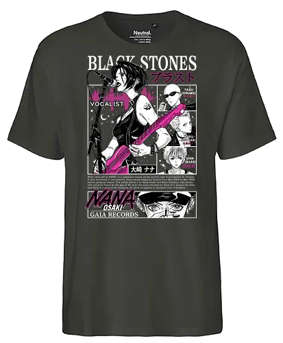 Black Stones - nana anime, black stones, blast band, punk rock anime, music anime, anime band, shoujo anime, manga anime, japanese anime, anime art - Fairtrade T-Shirt