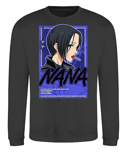 Nana - nana anime, anna osaki, nana osaki, punk rock anime, black stones, anime girl, music anime, shoujo anime, manga anime, anime art - Sweatshirt