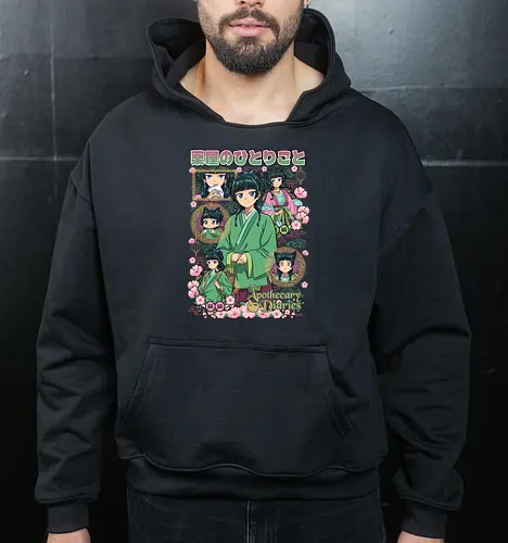 The apothecary diaries - the apothecary diaries, maomao, kusuriya no hitorigoto, historical anime, anime girl, mystery anime, manga anime, japanese anime, anime art - Cropped Hoodie