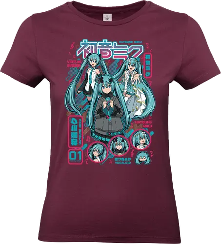 Hatsune Miku - hatsune miku, vocaloid, virtual singer, anime idol, j pop aesthetic, futuristic anime, anime art, japanese pop, otaku style - Standard T-Shirt (Frauen)