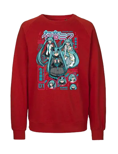 Hatsune Miku - hatsune miku, vocaloid, virtual singer, anime idol, j pop aesthetic, futuristic anime, anime art, japanese pop, otaku style - Fairtrade Sweatshirt