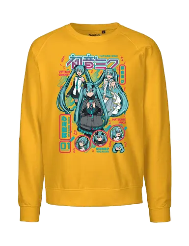 Hatsune Miku - hatsune miku, vocaloid, virtual singer, anime idol, j pop aesthetic, futuristic anime, anime art, japanese pop, otaku style - Fairtrade Sweatshirt