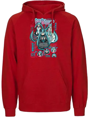 Hatsune Miku - hatsune miku, vocaloid, virtual singer, anime idol, j pop aesthetic, futuristic anime, anime art, japanese pop, otaku style - Fairtrade Hoodie