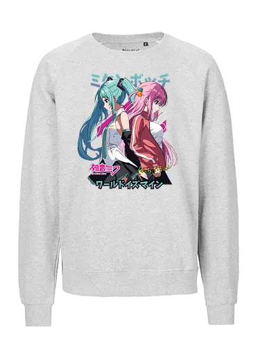 Miku & Bocchi - bocchi the rock, hatsune miku, anime musicians, music anime, kawaii band, anime crossover, manga anime, japanese anime, anime art - Fairtrade Sweatshirt