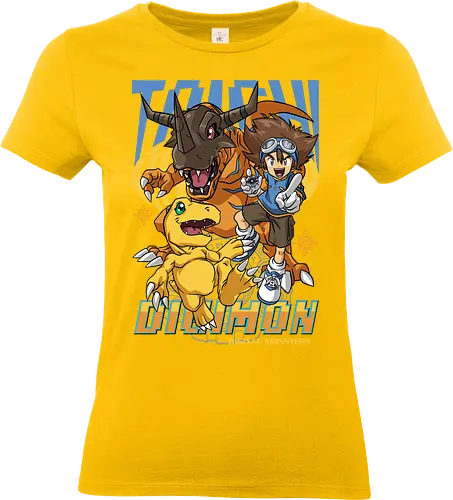Tai Kamiya – Digital Monsters Chosen Child & Partner - digital monsters, digimon adventure, tai kamiya, chosen child, digidestined leader, digital partner, digital world, classic anime, manga anime, anime art - Standard T-Shirt (Frauen)