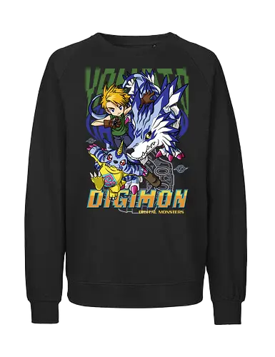 Matt Ishida – Digital Monsters Chosen Child & Partner - digital monsters, digimon adventure, matt ishida, chosen child, digidestined, digital partner, friendship bond, classic anime, manga anime, anime art - Fairtrade Sweatshirt