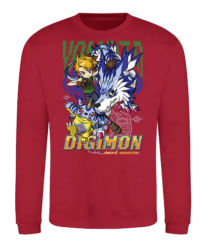 Matt Ishida – Digital Monsters Chosen Child & Partner - digital monsters, digimon adventure, matt ishida, chosen child, digidestined, digital partner, friendship bond, classic anime, manga anime, anime art - Sweatshirt